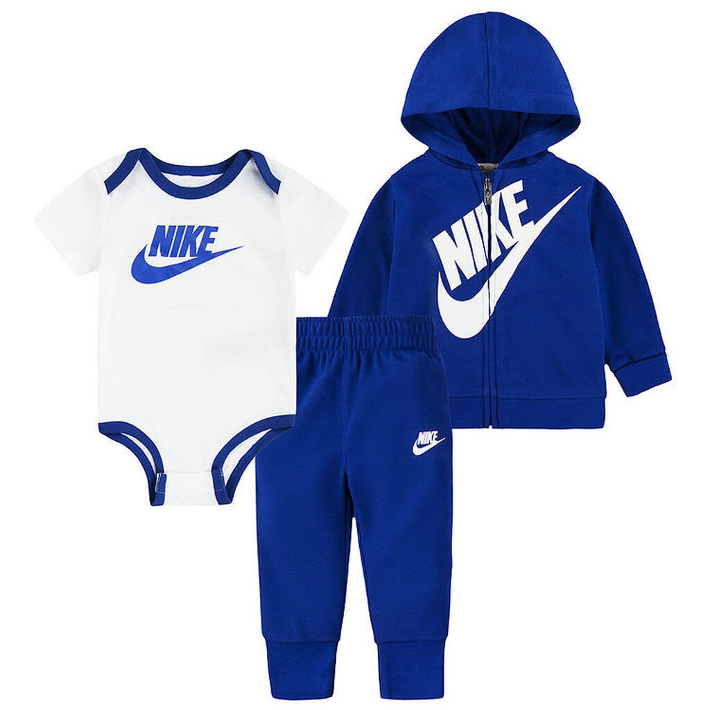 Nike Sæt - Cardigan/Sweatpants/Body k/æ - Game Royal