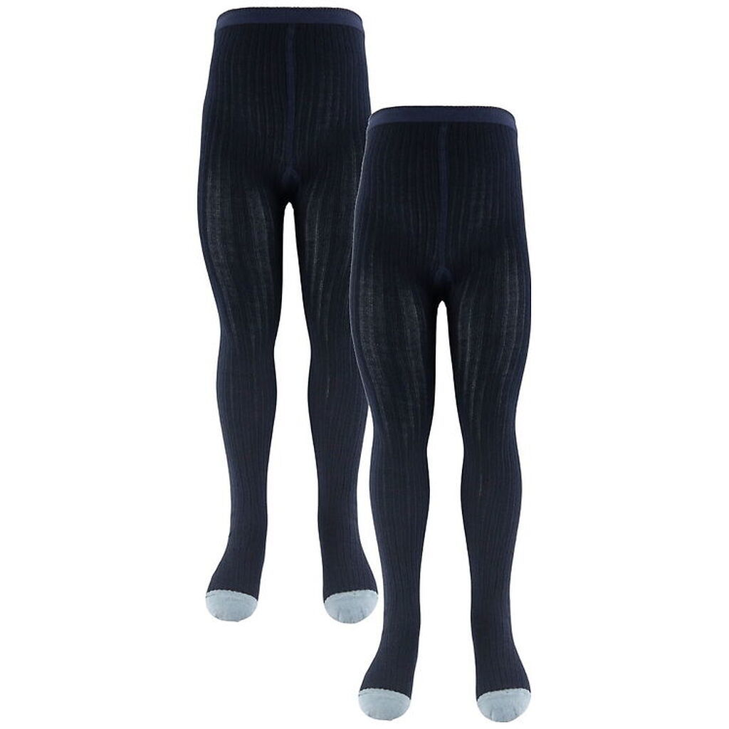 FUB Strømpebukser - Uld - 2-pak - Dark Navy