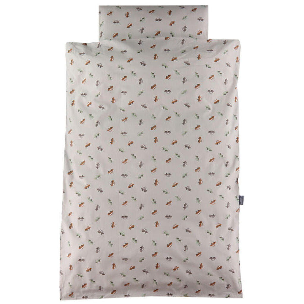 Nørgaard Madsens Sengetøj - Junior - Beige m. Biler i Brændte Fa