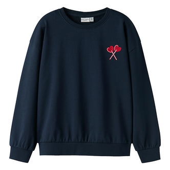 Name It Sweatshirt - NkfVanita - Navy Blazer/Two Hearts