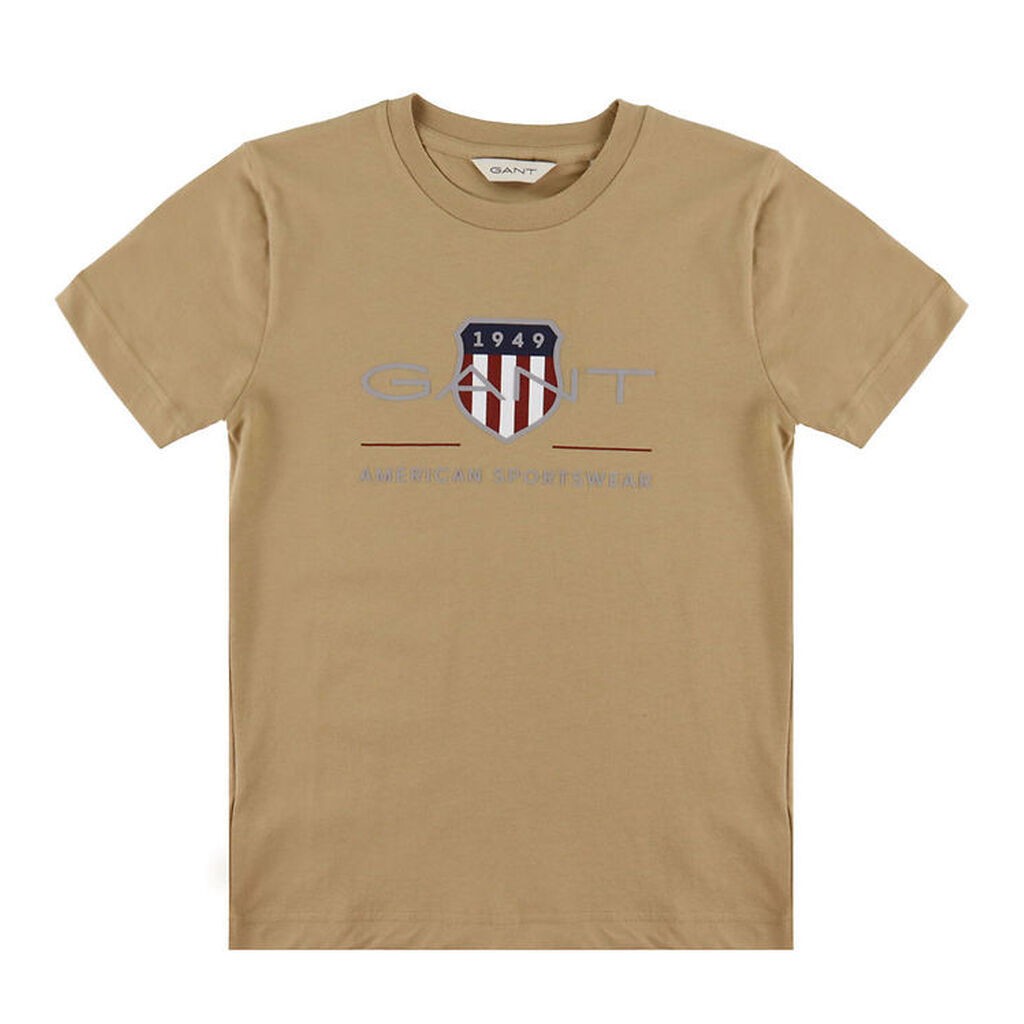 GANT T-shirt - Dark Khaki m. Logo
