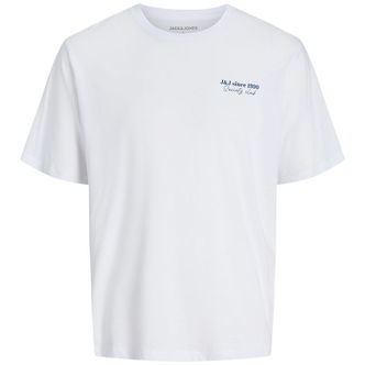 Jack & Jones T-shirt - JjNinety - Hvid m. Blå