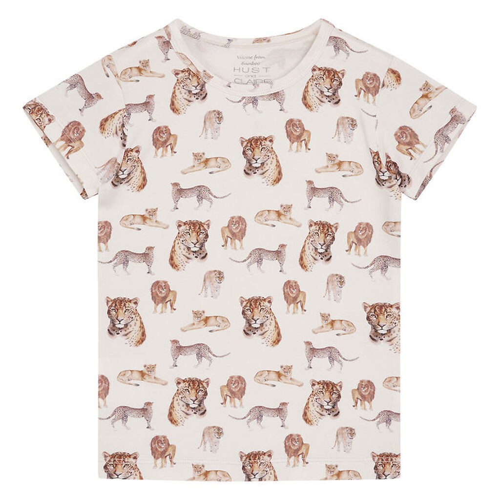 Hust and Claire T-shirt - Austin - Bambus - White Sand