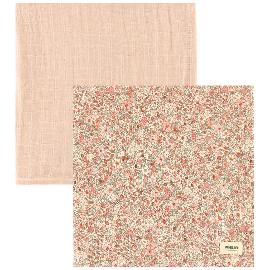 Wheat Stofbleer - 2-Pak - 65x65 cm - Muslin Kaya - Rose Dust