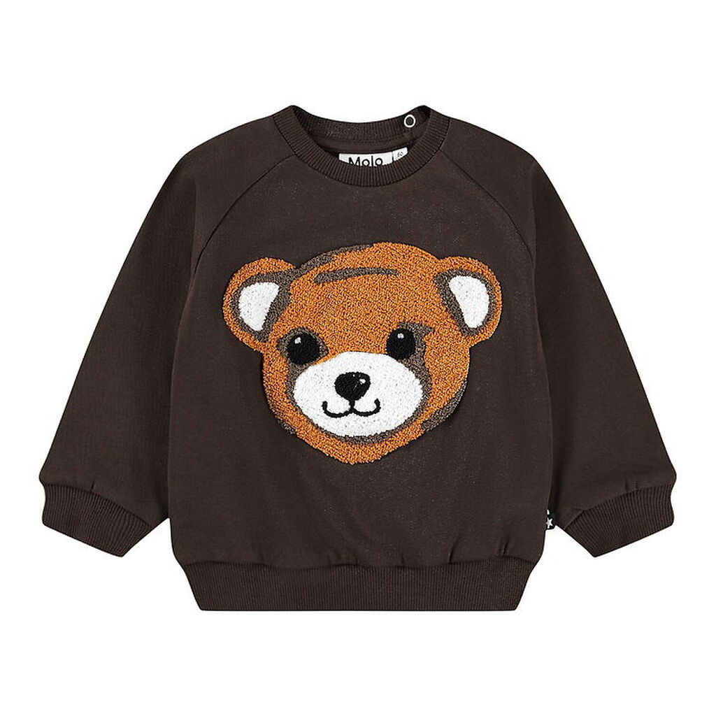 Molo Sweatshirt - Disc - Teddy Friend - Dark Cocoa