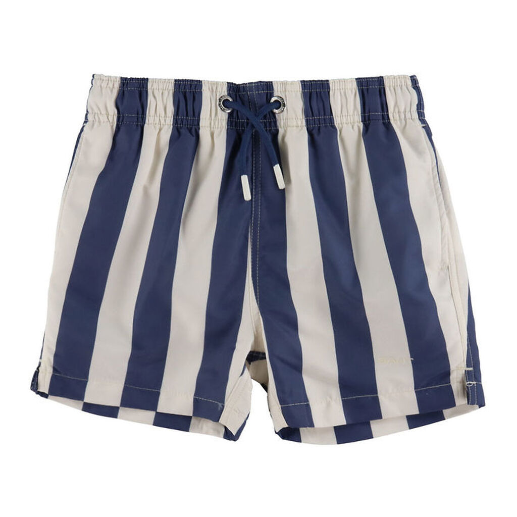 GANT Badeshorts - Dusty Navy m. Striber