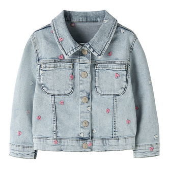 Name It Denimjakke - NmfElisa - Light Blue Bleached Denim