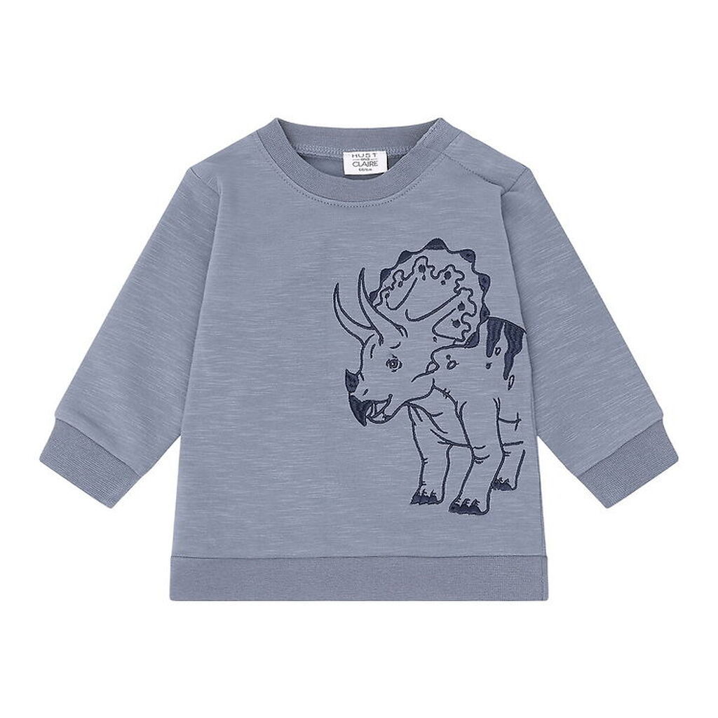 Hust and Claire Sweatshirt - Sofus Triceratops - Blue Flint