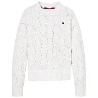 Tommy Hilfiger Bluse - Strik - Chenille - Ivory Petal