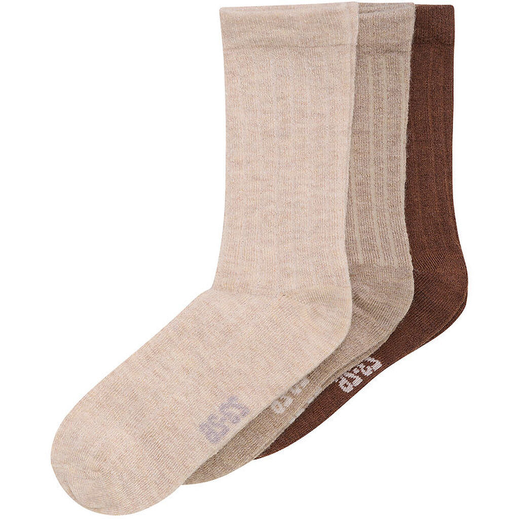 Minymo Strømper - 3 Pak - Silver Mink Melange