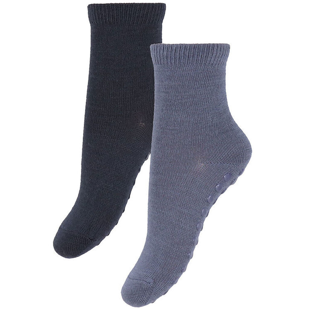 Name It Strømper - 2-pak - Uld/Bomuld - NmmWak - Skridsikker - F