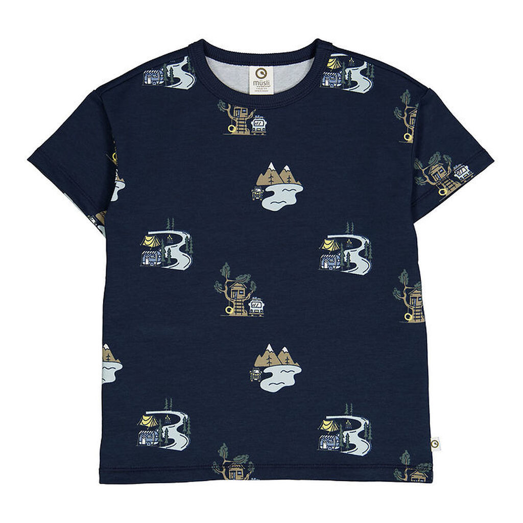 Müsli T-shirt - Camp - Night Blue/Balsam Blue/Cashew