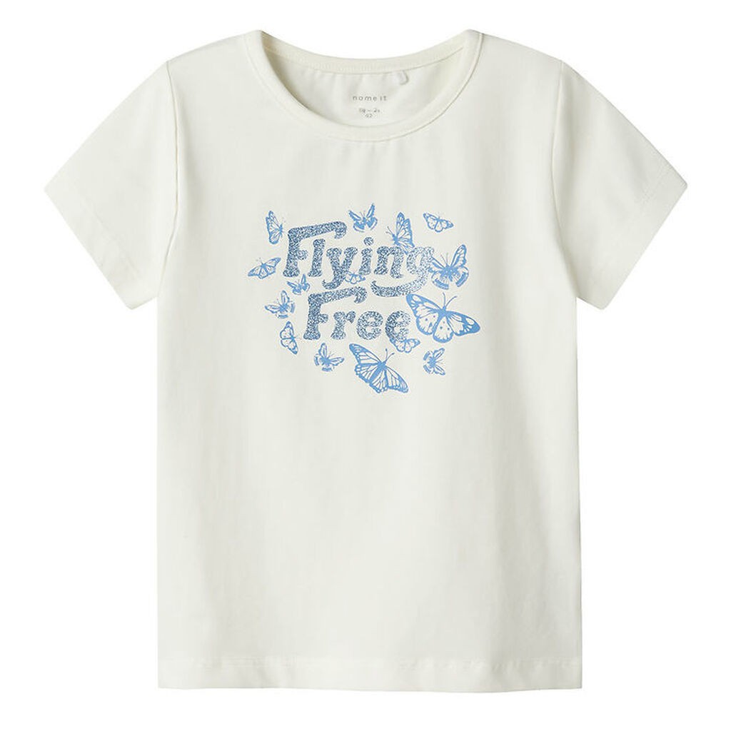 Name It T-shirt - NmfDromi - Cloud Dancer m. Print
