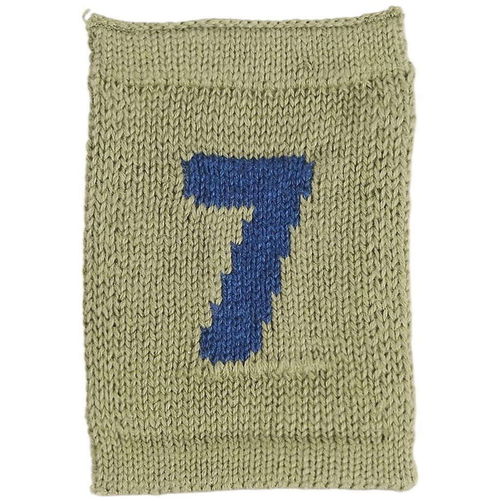 Smallstuff Strikket Flag - 7 - Blå Tal