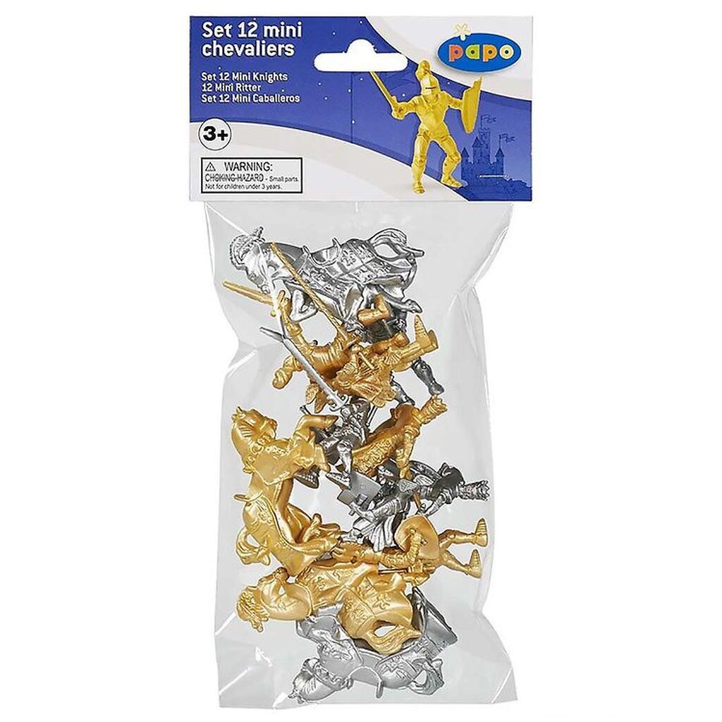Papo Mini Riddersæt - 4 cm - 12 dele