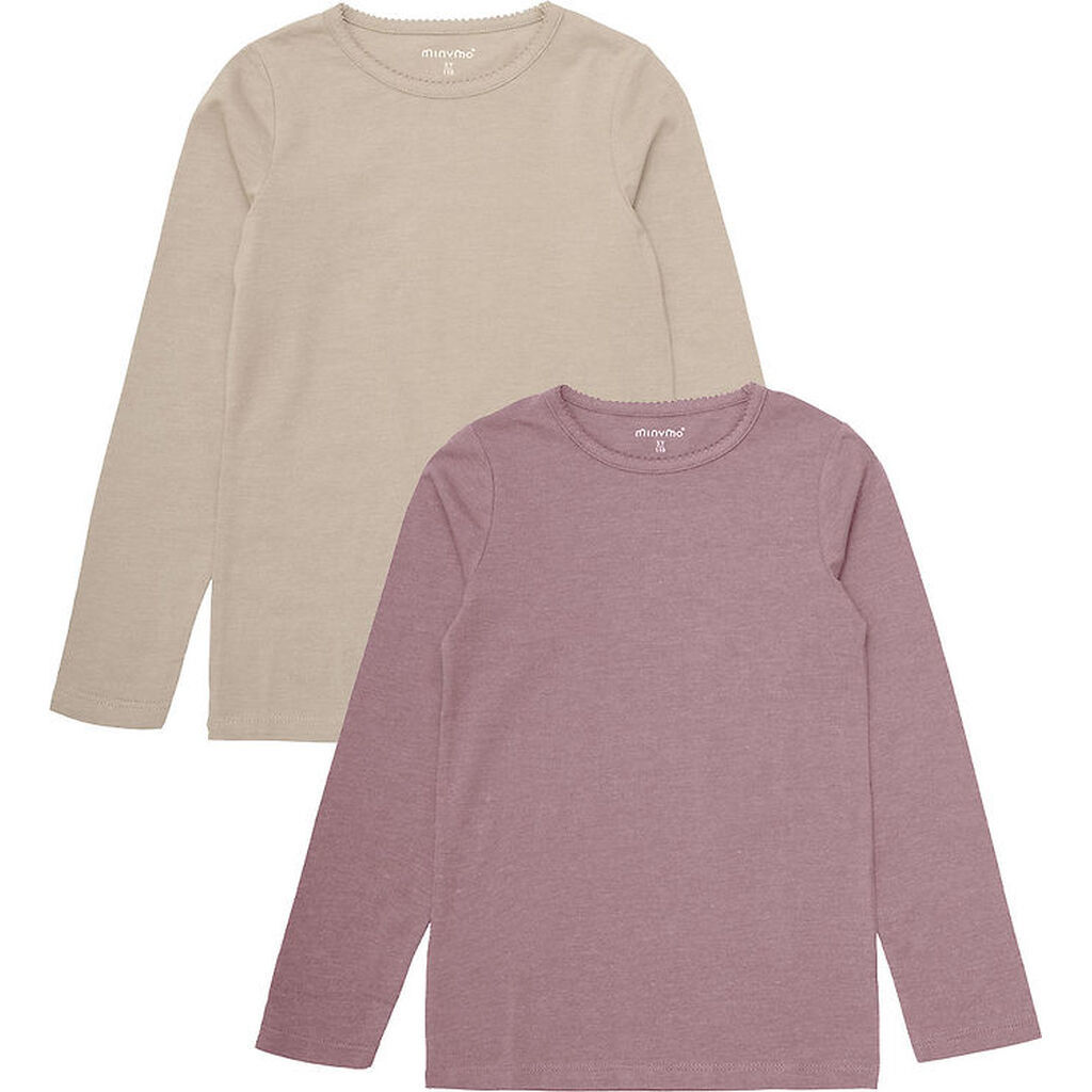 Minymo Bluser - 2-pak - Elderberry/Rainy Day
