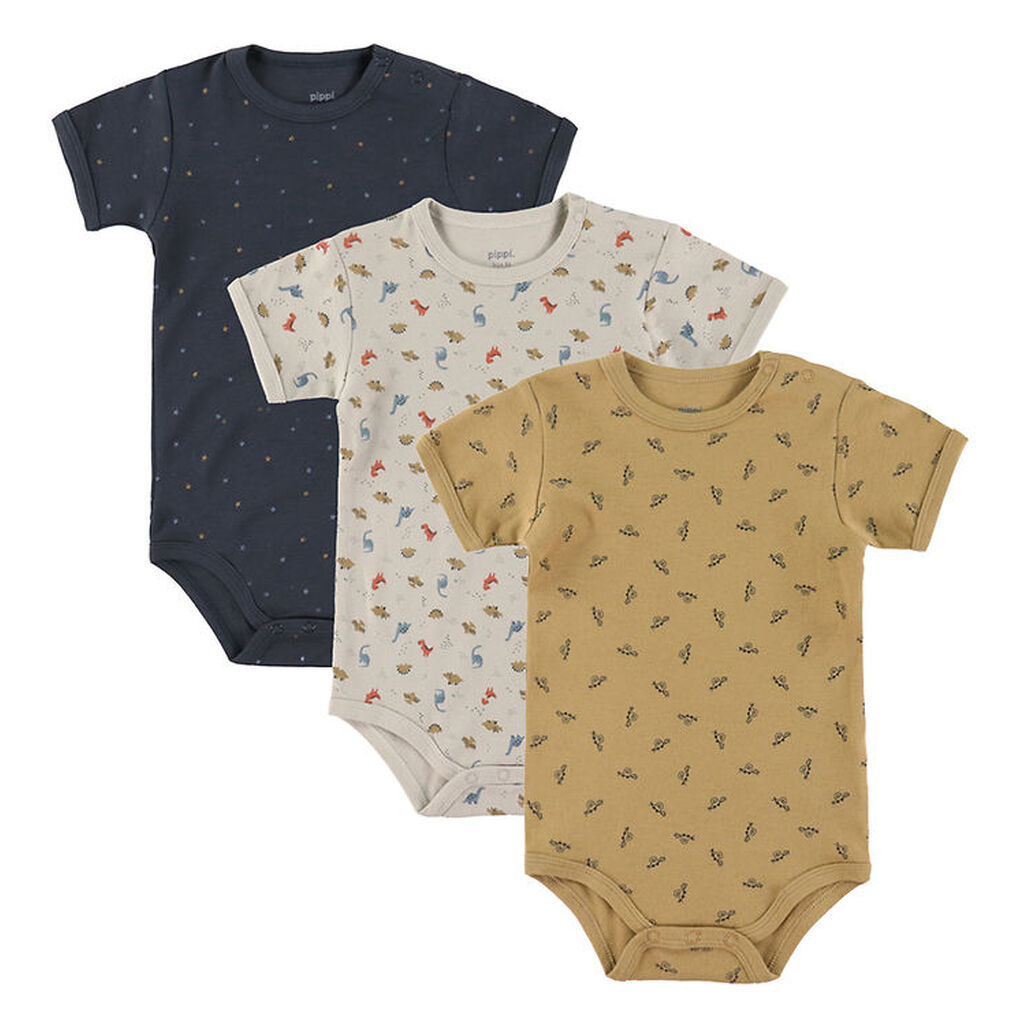 Pippi Body - 1 stk. - Assorteret - K/Æ - Farvet m. Mønster