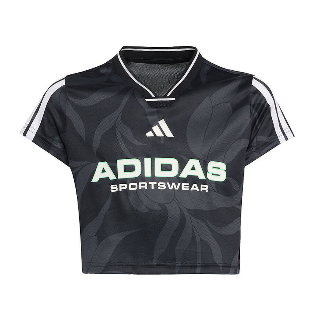 adidas Performance T-shirt - Cropped - Carbon/Black/White