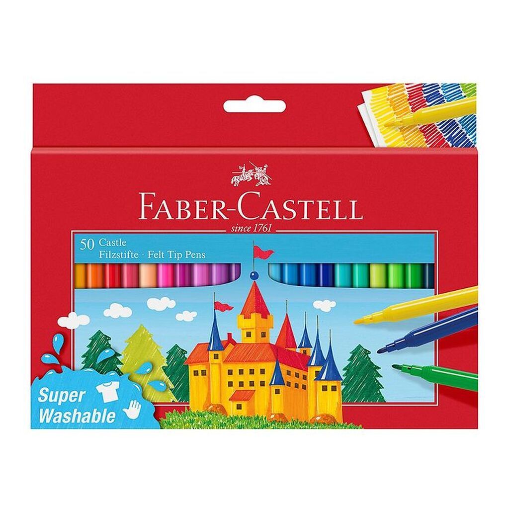 Faber-Castell Tuscher - Børn - 50 stk. - Multifarvet
