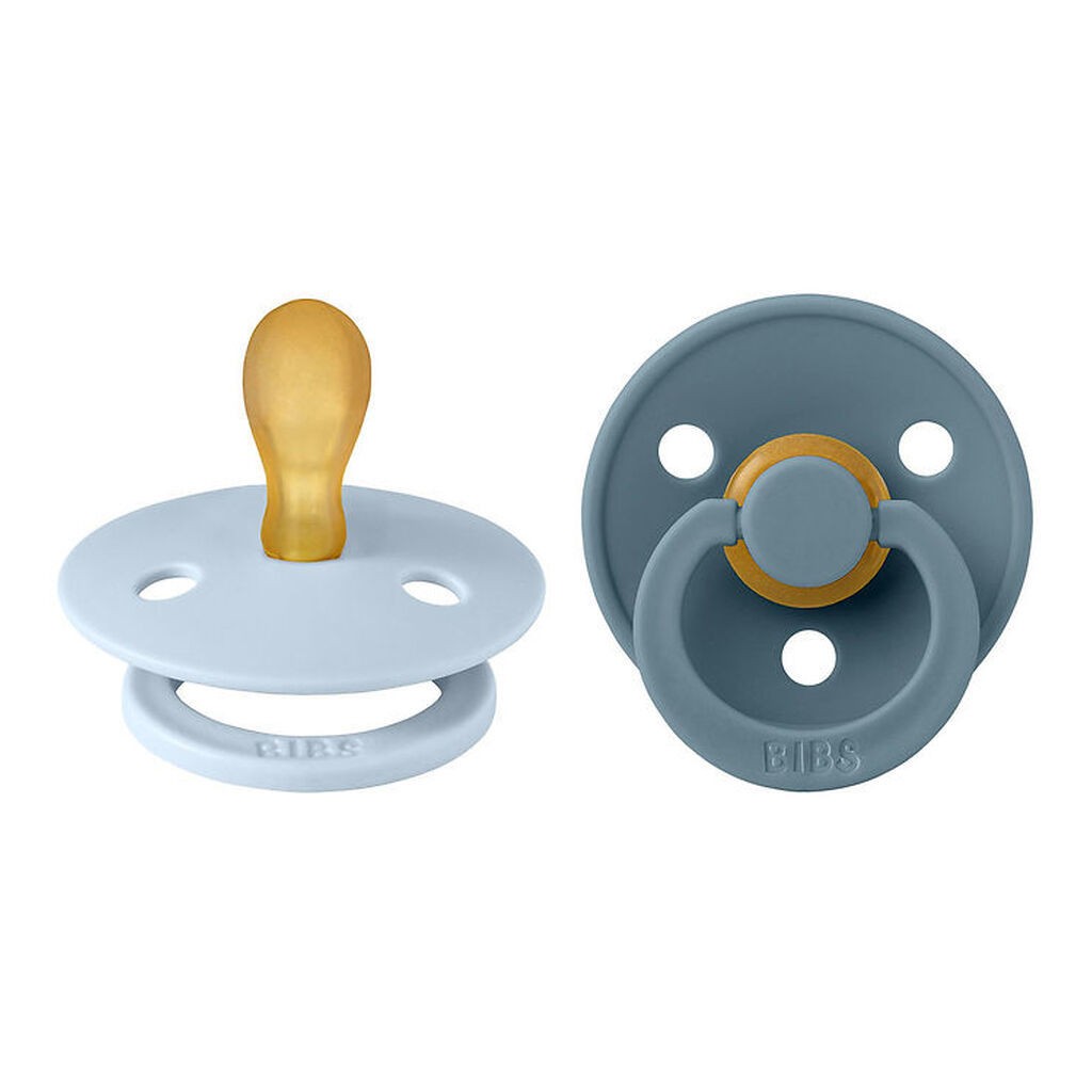 BIBS Colour Sutter - 2-pak - Str. 2 - Symmetrisk - Baby Blue/Pet