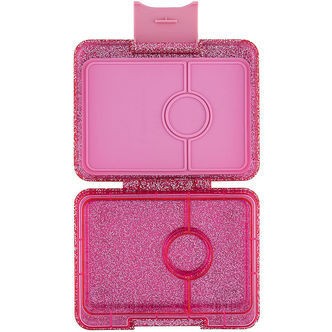 Yumbox Madkasse m. 3 Rum - Bento Snack - Sparkle Pink