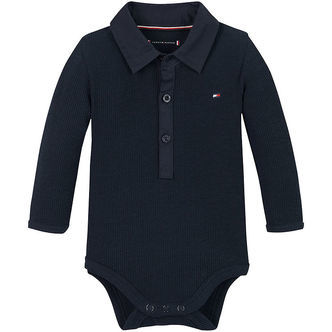 Tommy Hilfiger Polobody l/æ - Rib - Dark Night Navy