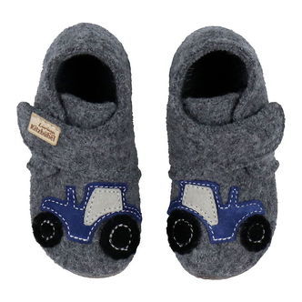Living Kitzbühel Hjemmesko - Uld - Traktor - Grå