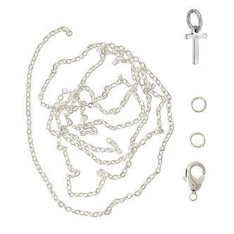 Me&My BOX Halskæde m. Bogstav - T - Sølvbelagt