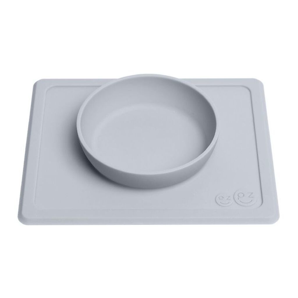 EzPz Happy Mini Bowl - Silikone - Gråblå
