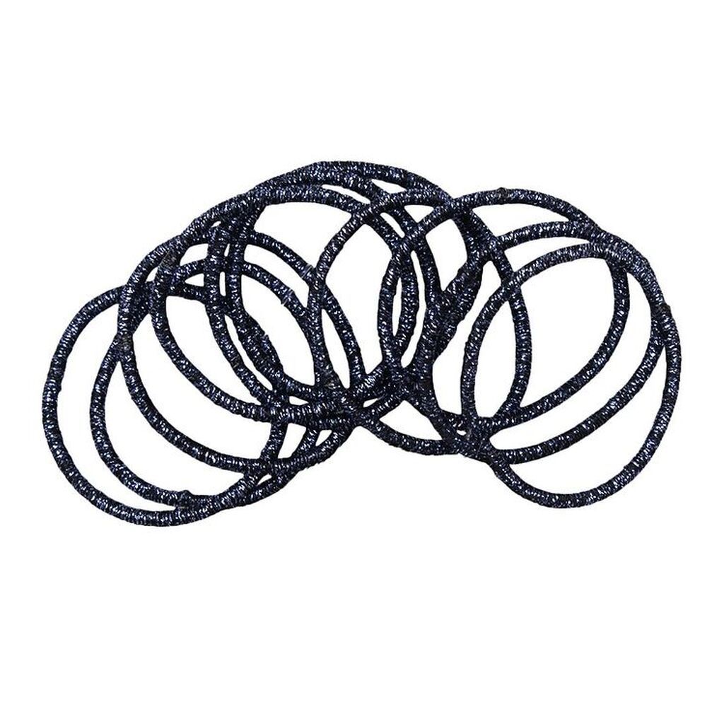 Little Wonders Hårelastikker - Rosa - 10-Pak - Dark Blue Glitter