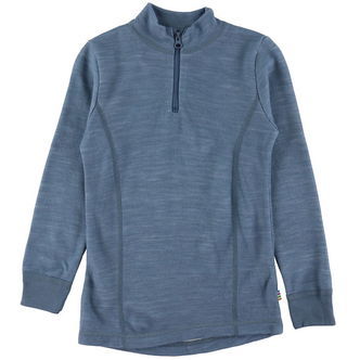 Joha Bluse - Uld/Bambus - Blå