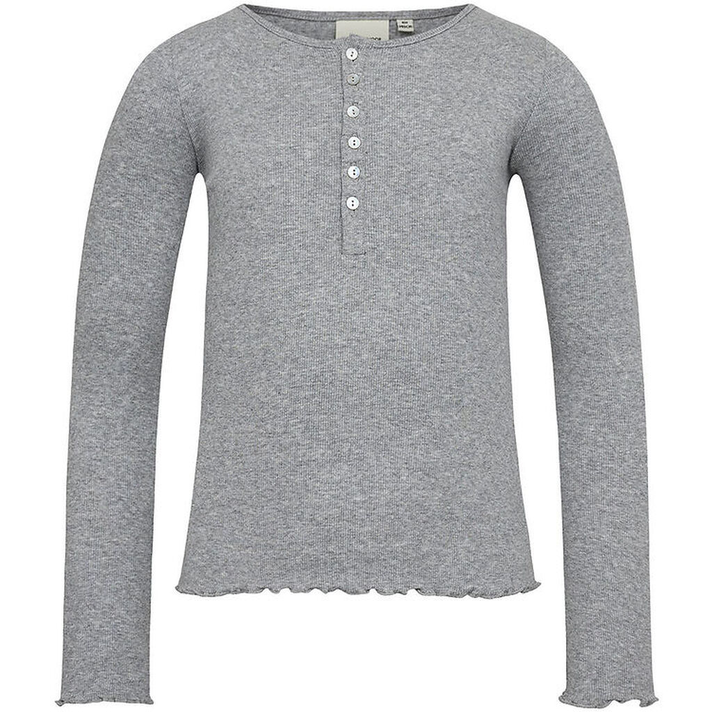 Sofie Schnoor Bluse - Rib - Grey Melange
