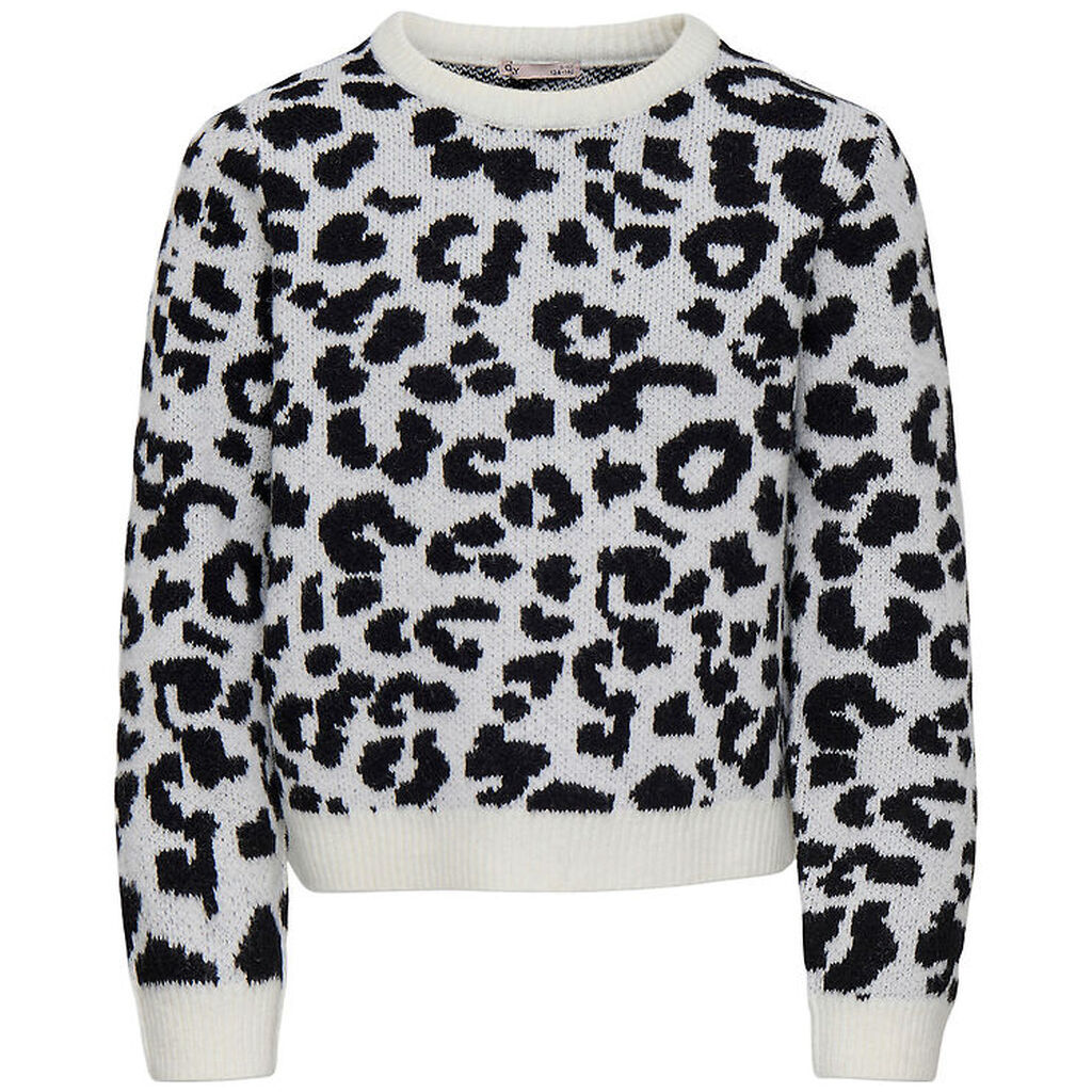 Kids Only Bluse - Uld - Strik - KogDora - Birch/Black Leo