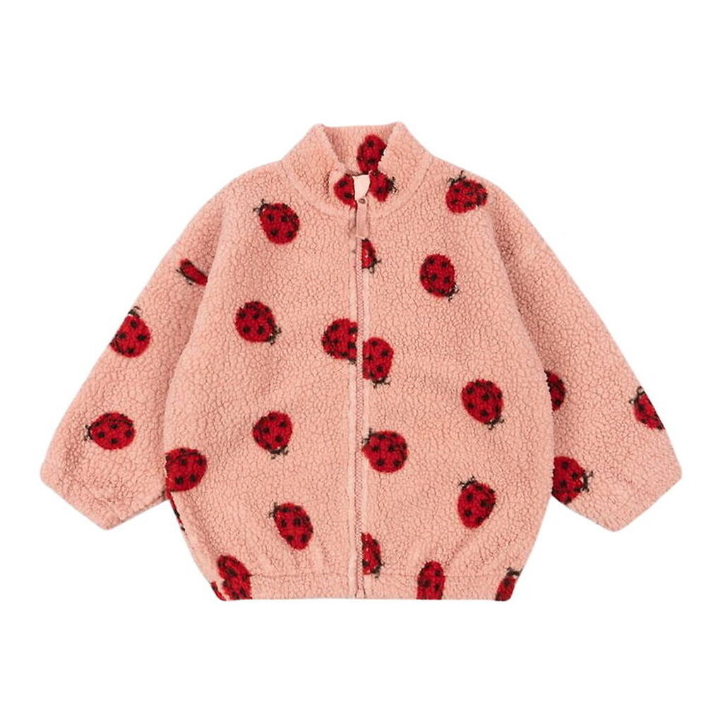 Konges Sløjd Fleecejakke - Jody Teddy - Ladybug Pink