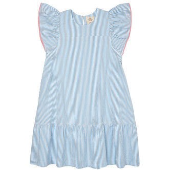 Copenhagen Colors Kjole - Sky Blue W. Cream Stripe W. Pink