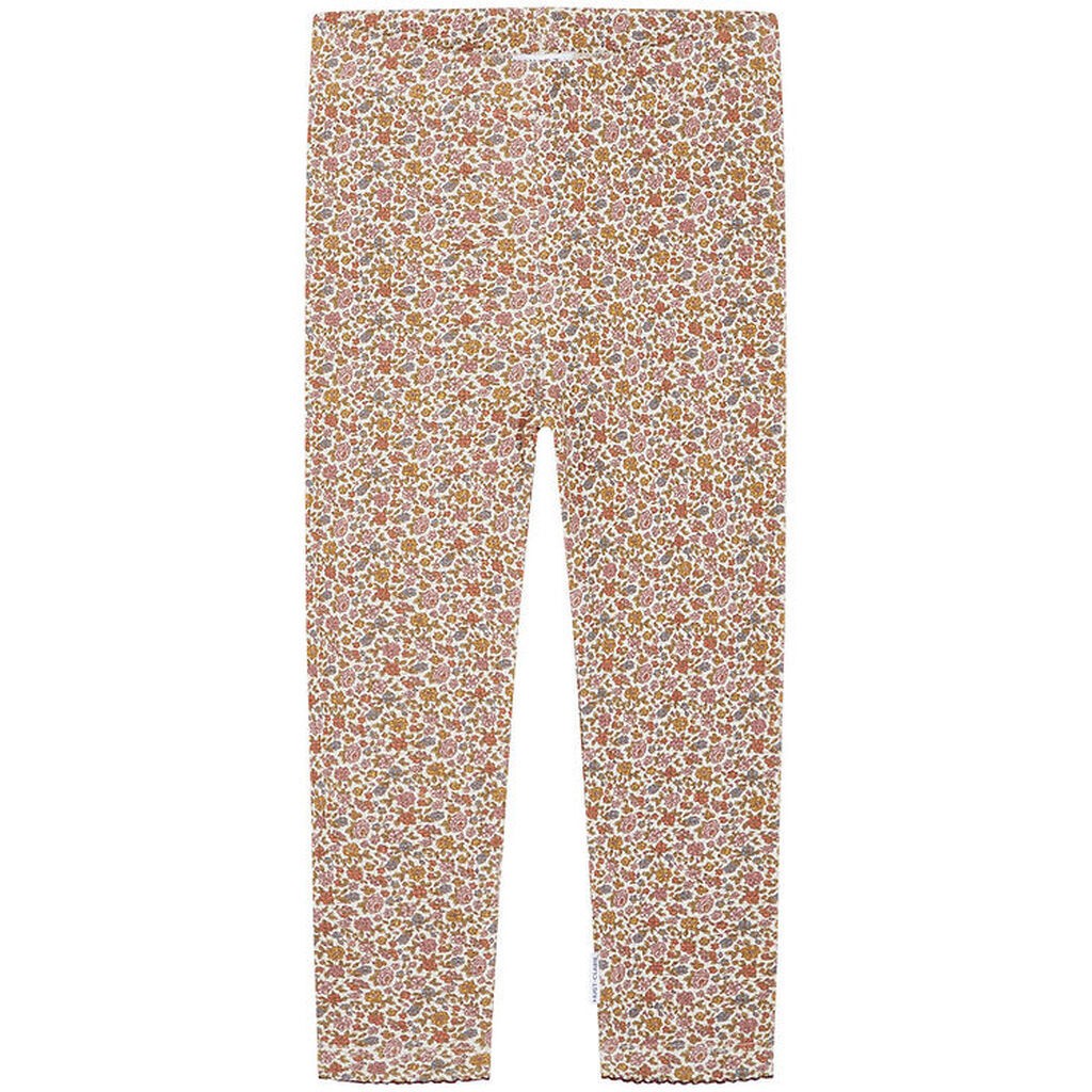 Hust and claire Leggings - Vaflet - Lamia - Oat Milk m. Blomster