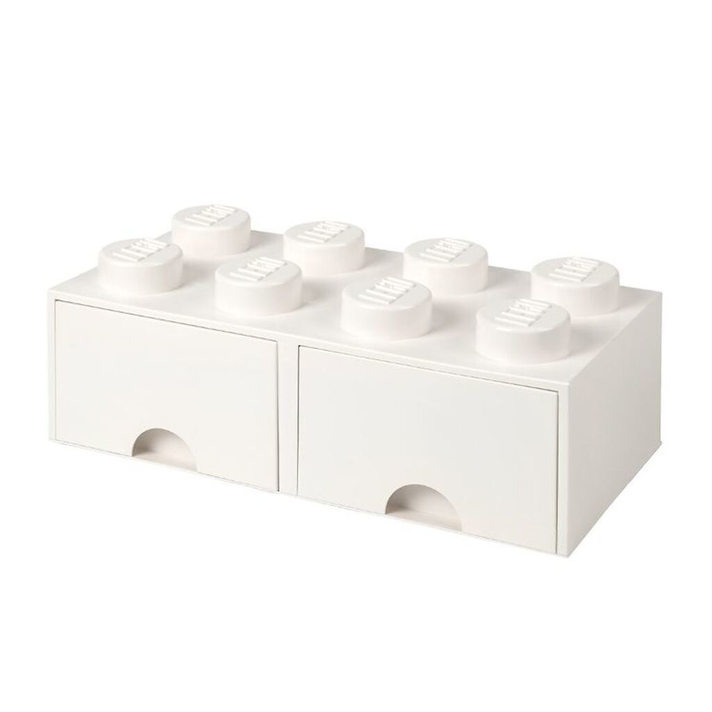 LEGOÂ® Storage Opbevaringsskuffe - 8 Knopper - 50x25x18 - Hvid