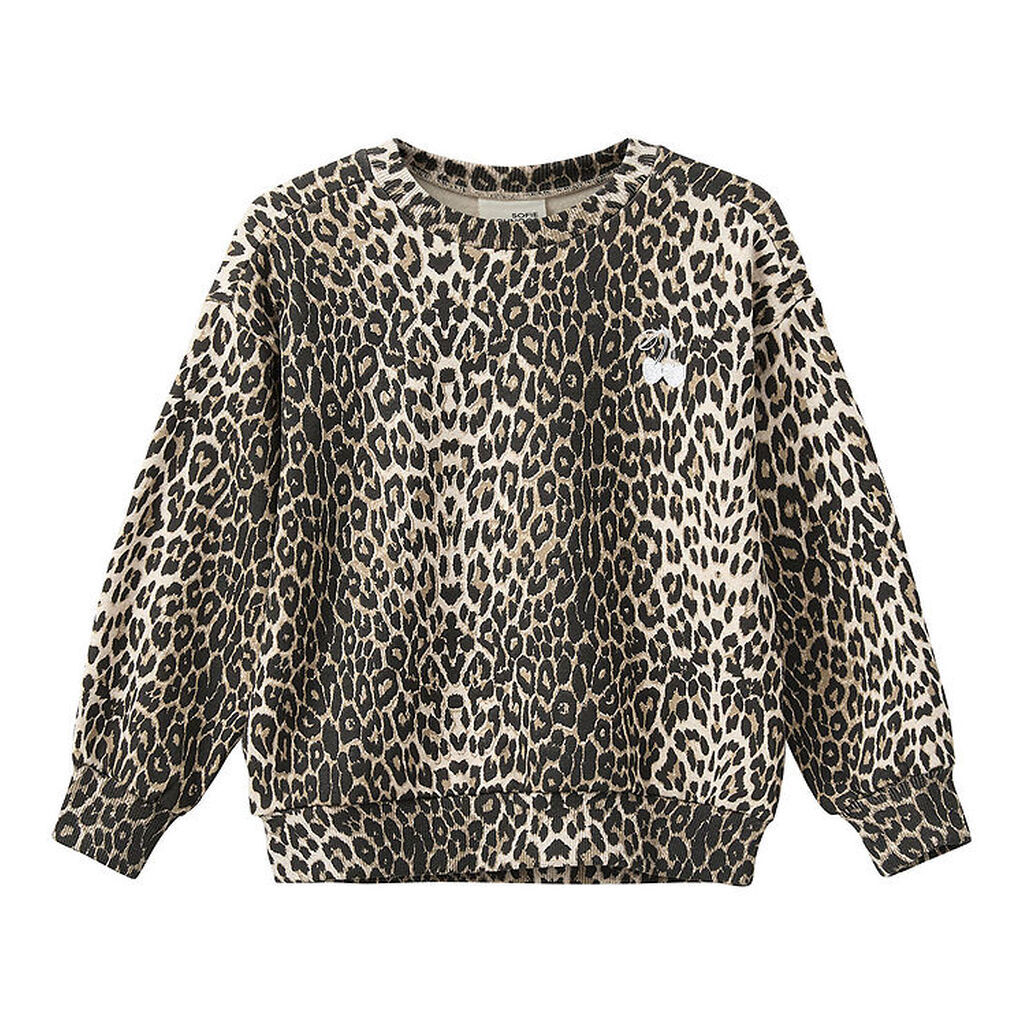 Sofie Schnoor Sweatshirt - Elissk - Light Brown Leopard m. Sølv