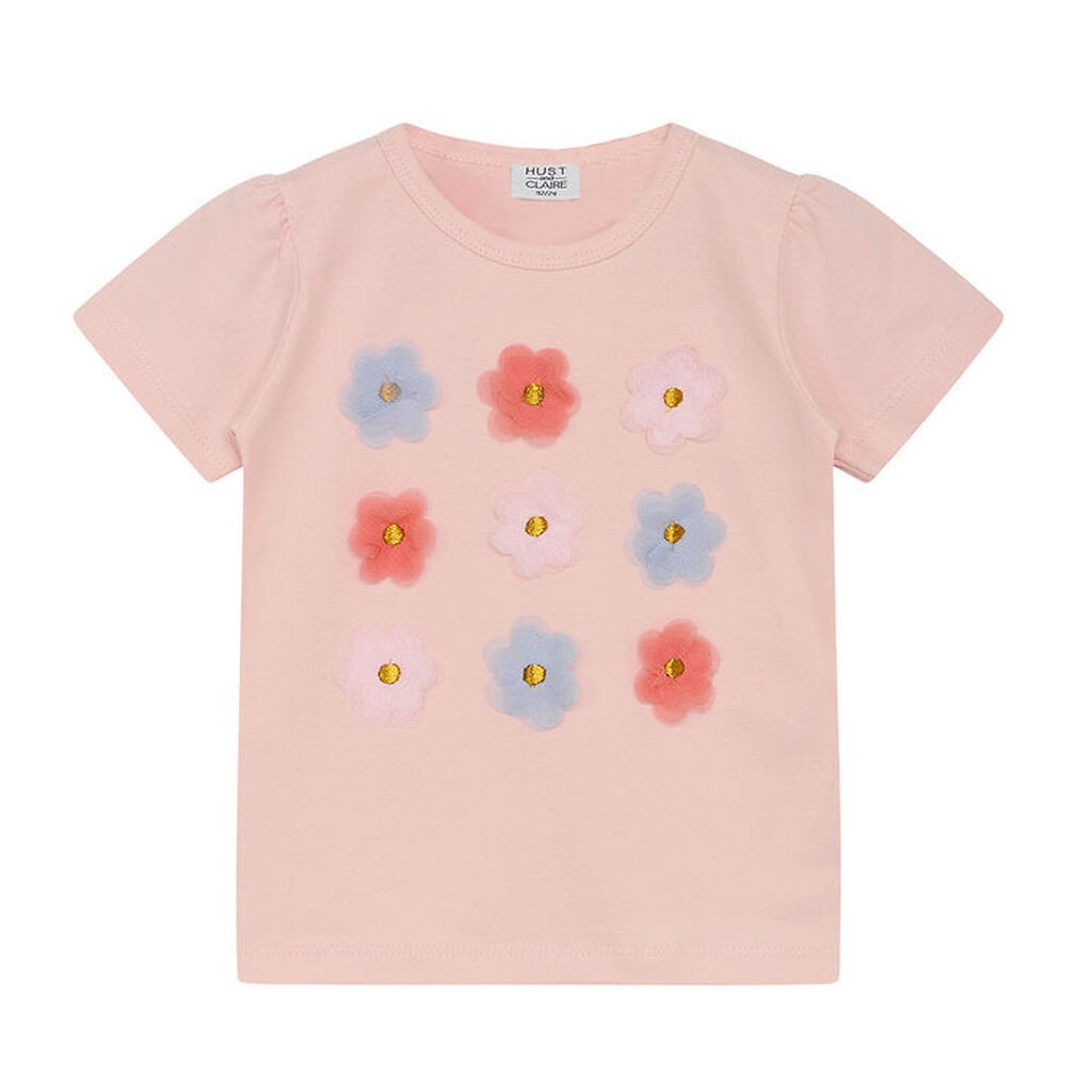 Hust and Claire T-shirt - Aliana - Icy Pink m. Blomster