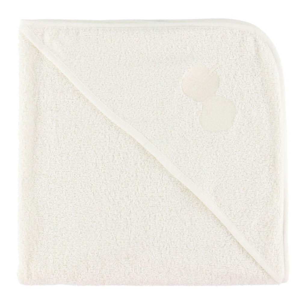 Nørgaard Madsens Babyhåndklæde- 75x75 cm - Off White m. Æbler