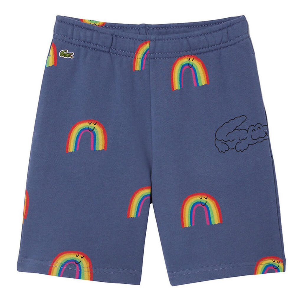 Lacoste Sweatshorts - Blue Purple m. Regnbuer