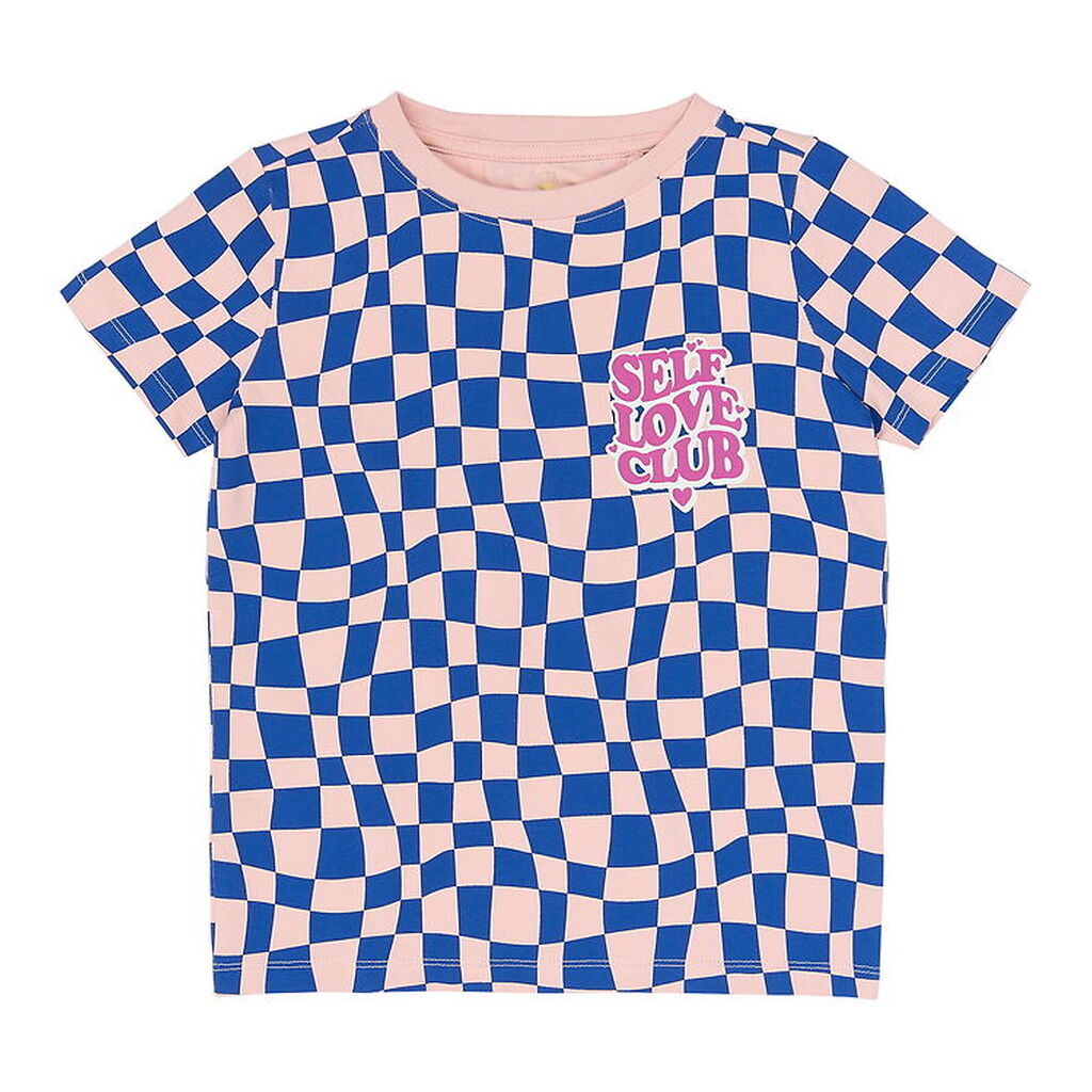 The New T-shirt - TnSisse - Silver Pink/Blåternet