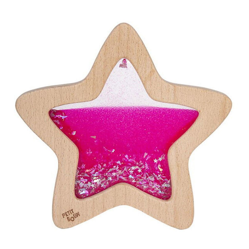Petit Boum Sanselegetøj - Træ - Flow Star - Pink