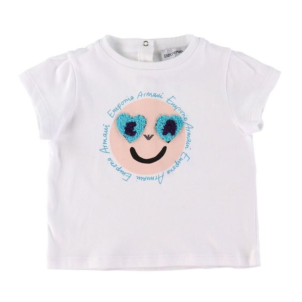 Emporio Armani T-shirt - Hvid m. Ansigt