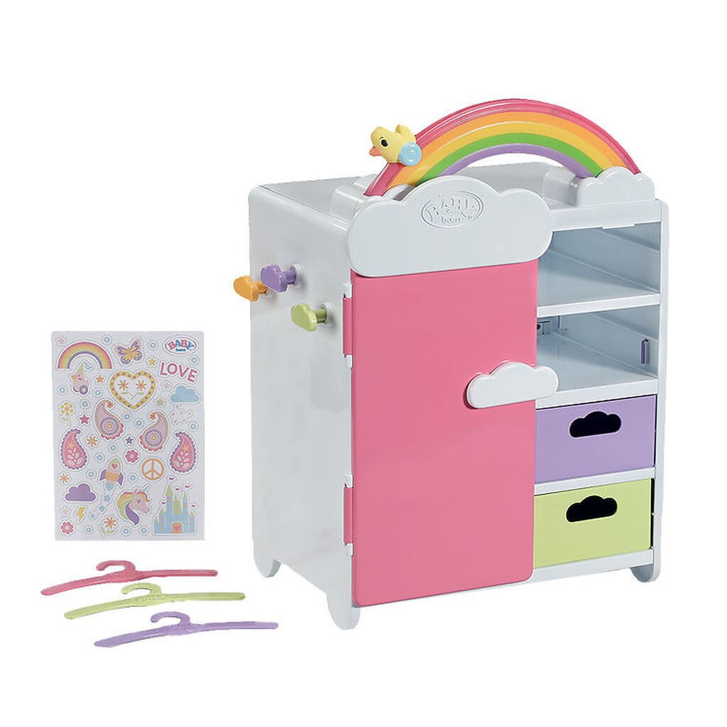 Baby Born Dukketilbehør - Regnbue Garderobe