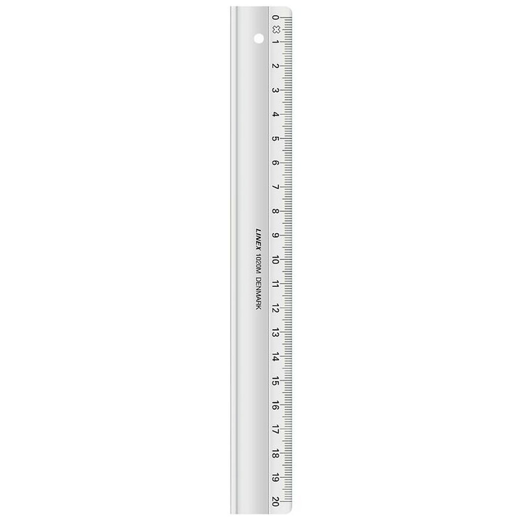 Linex Skolelineal - 20cm - Gennemsigtig