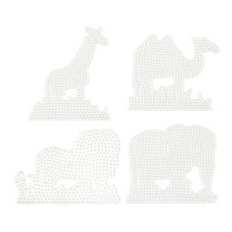 Hama Midi Perleplader - 4 stk - Løve/Kamel/Elefant/Giraf