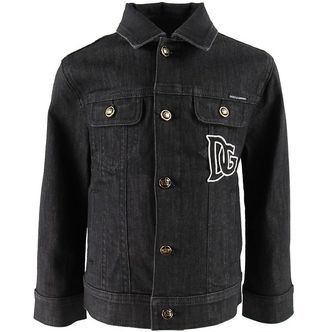 Dolce & Gabbana Denimjakke - Sort m. Patch
