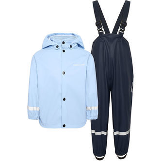 Didriksons Regntøj m. Seler - PU - Slaskeman - Light Sea Blue