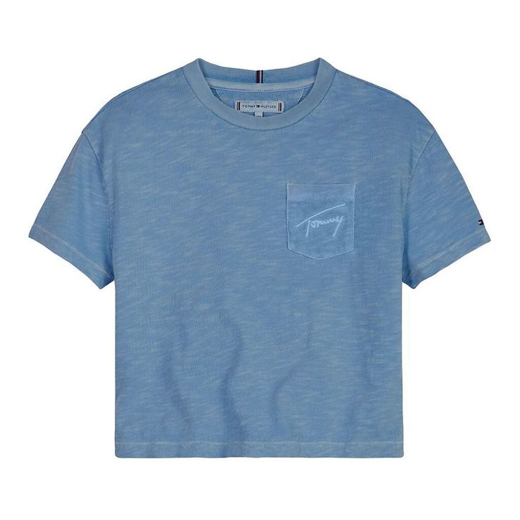 Tommy Hilfiger T-Shirt - Script Pocket - Blue Crush